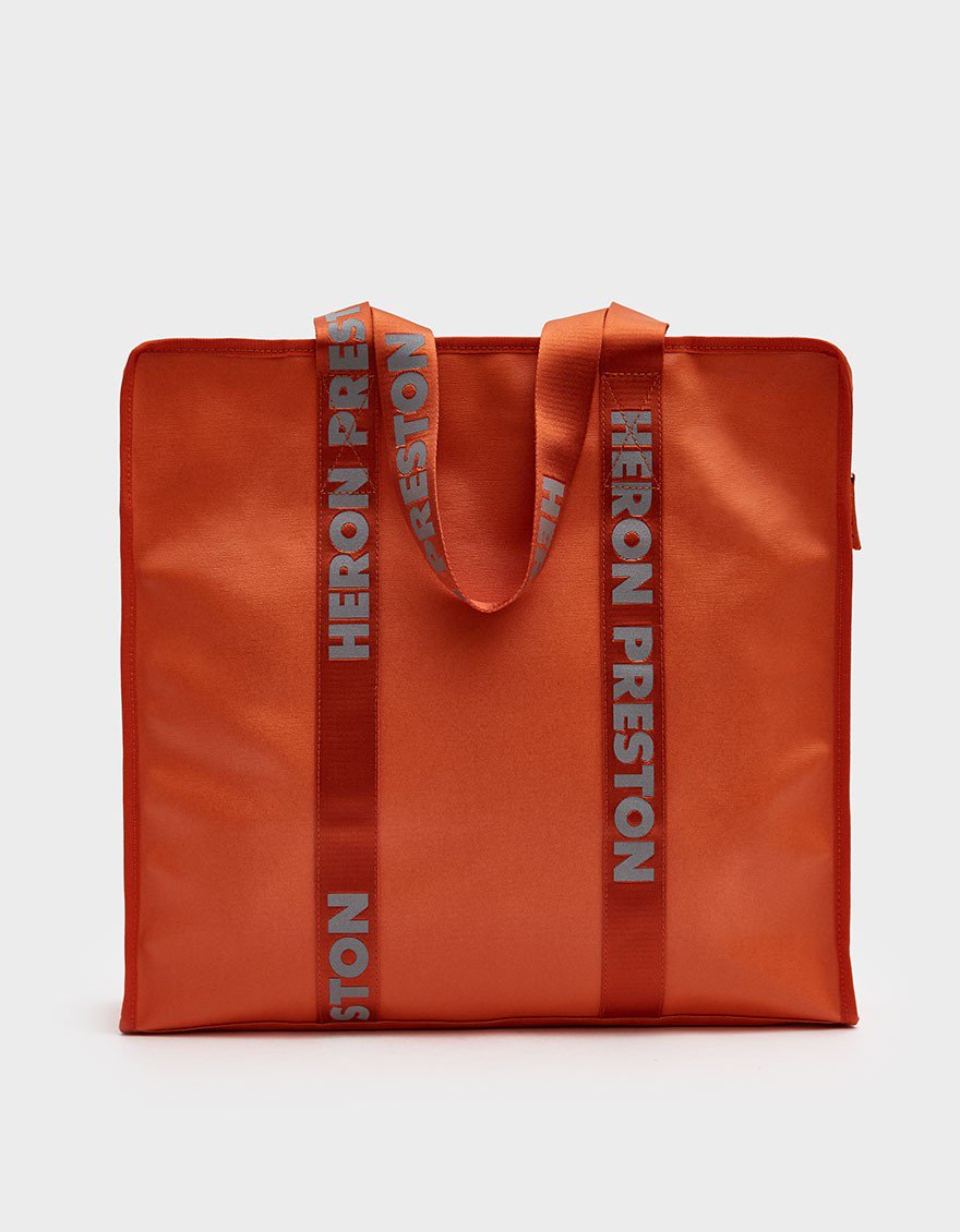 Logo Canvas Tote Bag in Orange