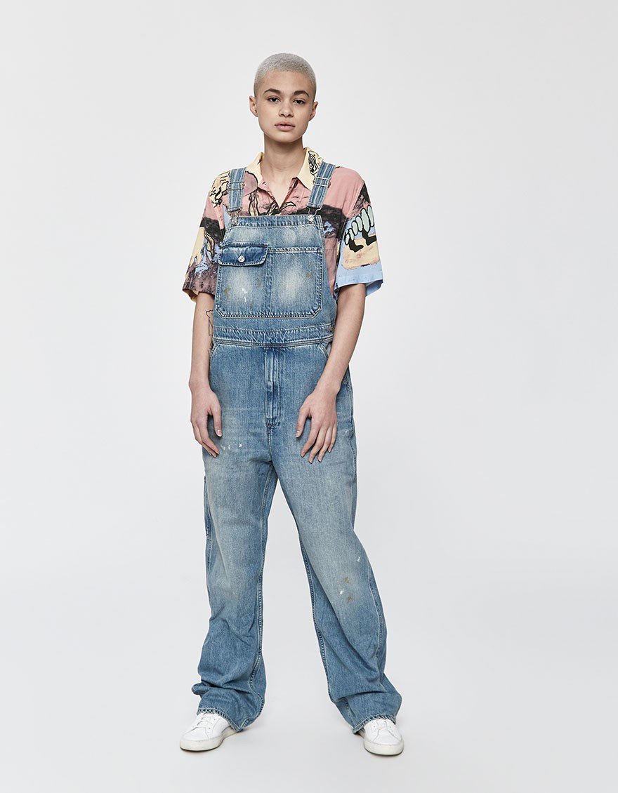 Bib Distressed Dungaree