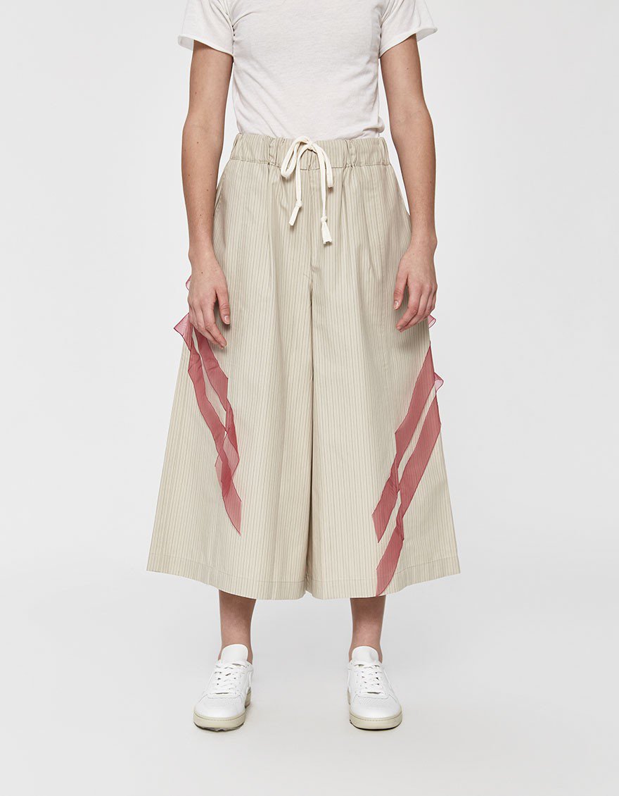 Pinstripe Long Shorts