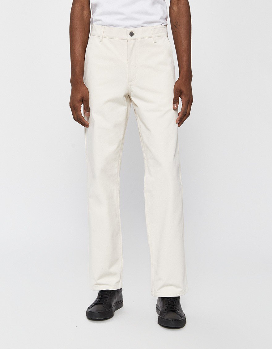 Josef Organic Twill Pant in Ecru