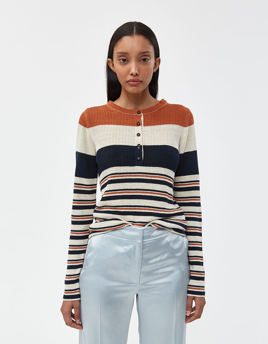 Rustic Stripe Henley