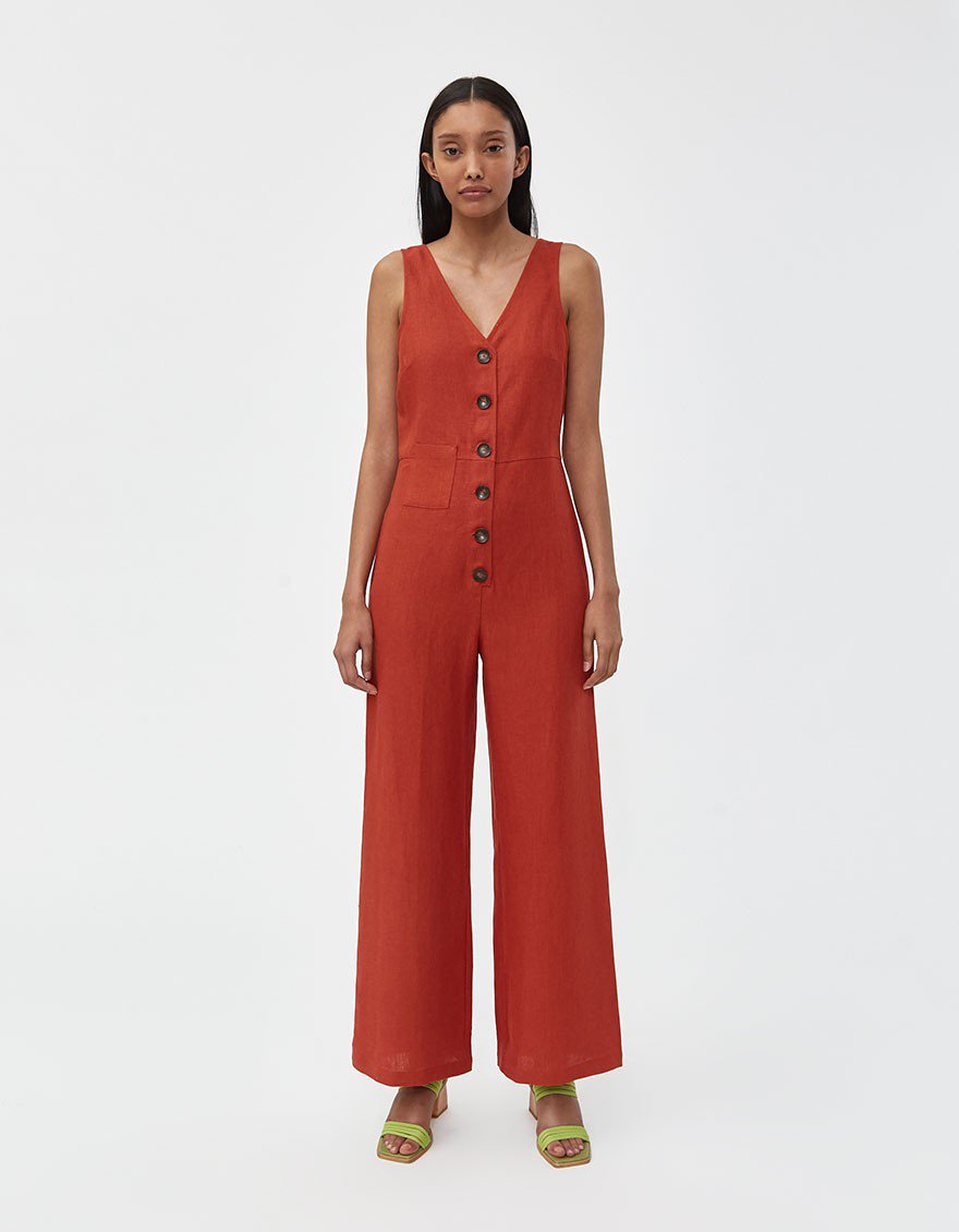 Alana Jumpsuit in Light Caoba
