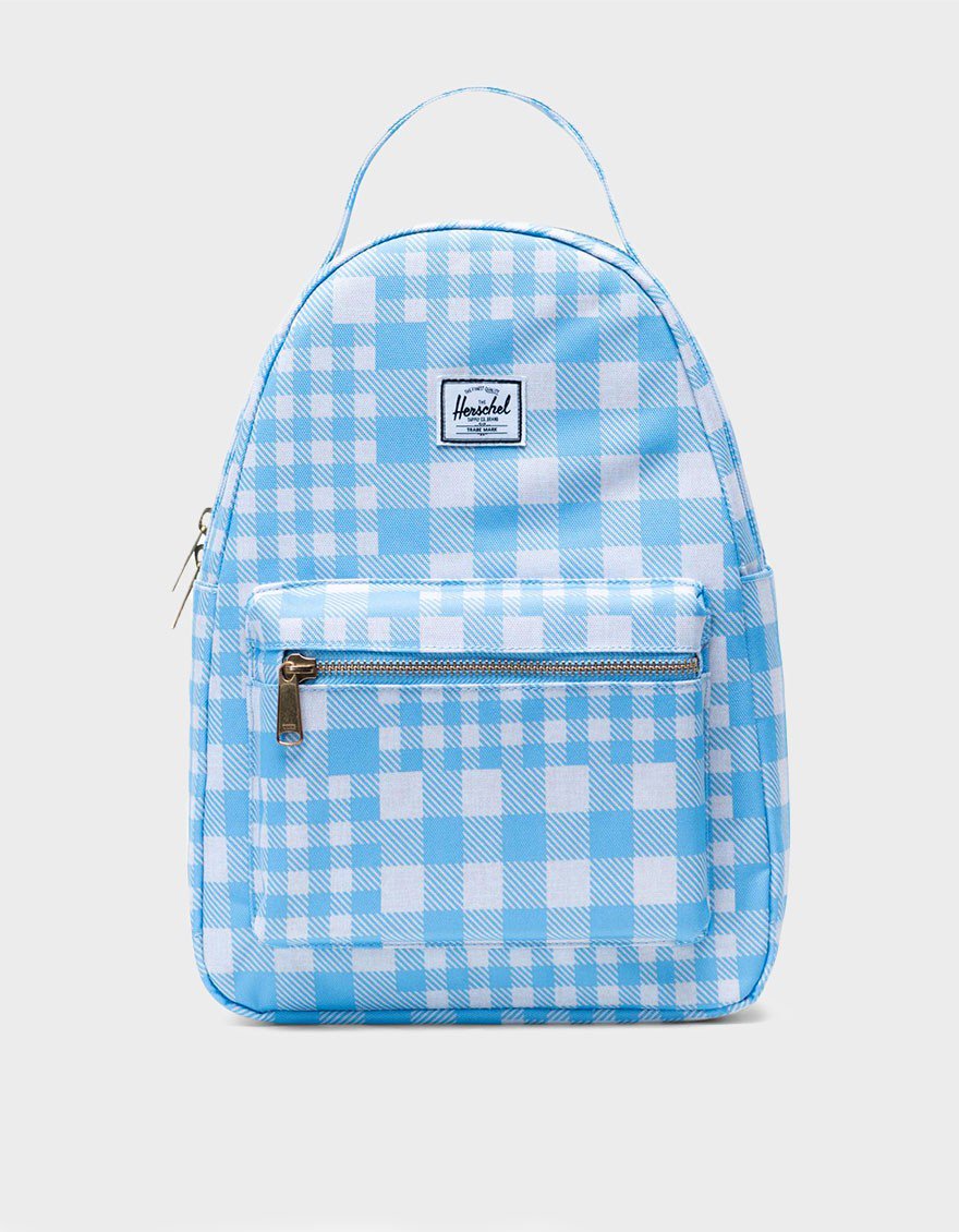 Nova Small Backpack in Gingham Alaskan Blue