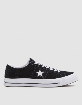 One Star Suede Sneaker in Black