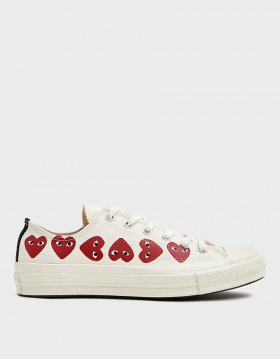 Play Converse Low Multi Heart Sneaker in Off White