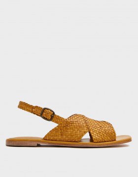 Mila Woven Sandal in Tan