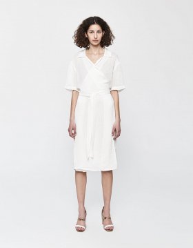 Club Wrap Dress in Ivory