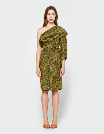 Rock-Rose Bare Shoulder Dress