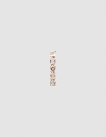 Single White Tennis Stud Earring