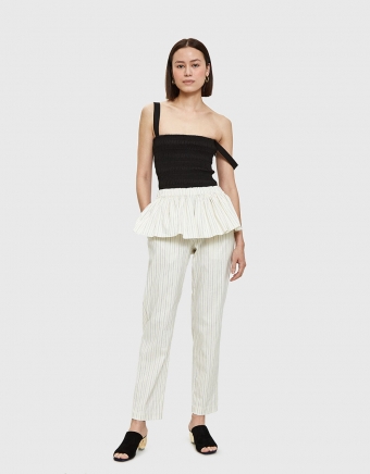 Calder Pant in Cream/Navy