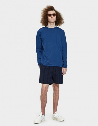 Tubular L/S Pocket Tee in Navy
