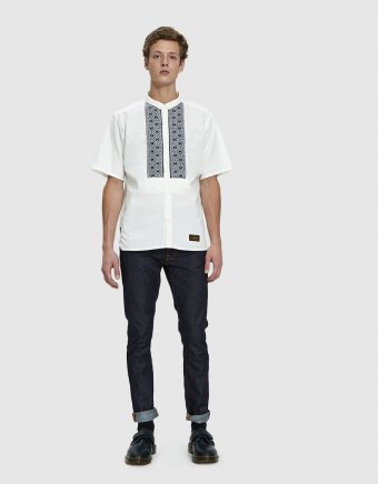 Embroidered SS Shirt in White