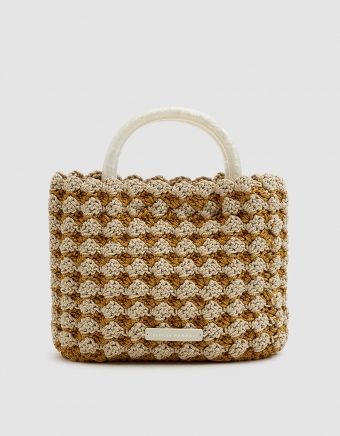 Audrey Crochet Tote in Marigold