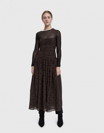 Vicco Sheer Polka Dot Dress