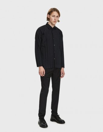 Edge Button Up Shirt in Black