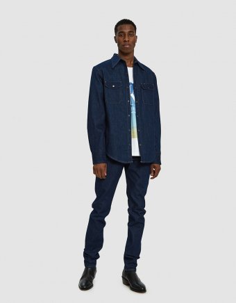 Narrow Denim in Panel Rinse Indigo