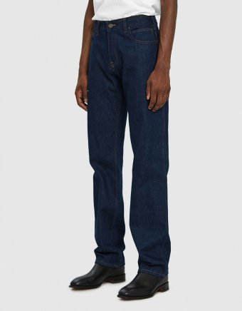 Straight Denim in Panel Rinse Indigo
