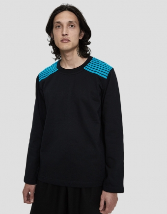 Velvet Stripe T-Shirt in Turquoise