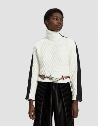 XIX Mixed Material Sweater