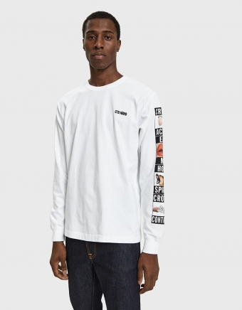 L/S Crewneck Tee in White
