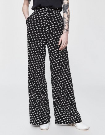 Wide Leg Printed Trouser