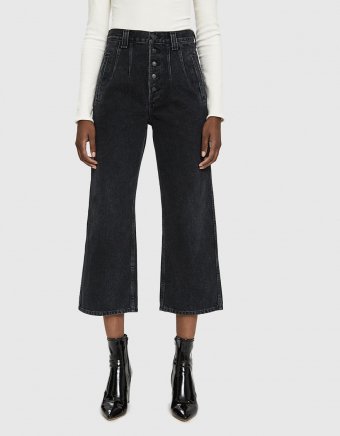 Halsey Wide Leg Crop Jean in Duster