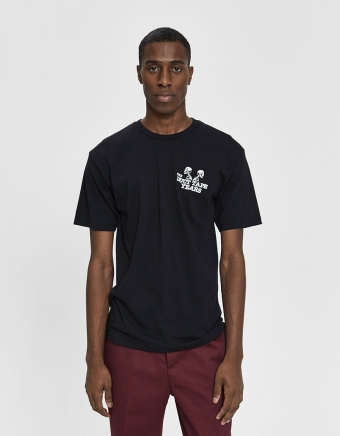 S/S Double Header Skeleton Printed Tee