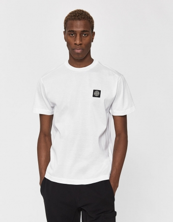 S/S Mercerized 60/2 Cotton Jersey T-Shirt in White