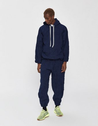 Pullover Canvas Hoodie in Navy Blue