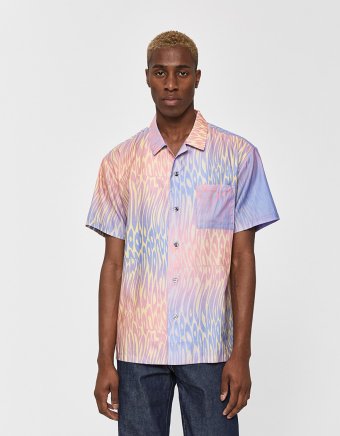 S/S Hawaiian Button Up Shirt in Champagne Supernova