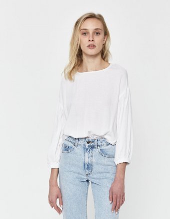 Julie Long Sleeve Top in White