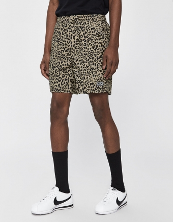 Easy Cotton Short in Khaki Leopard