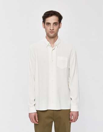 Hampus Button Down Shirt in Off White