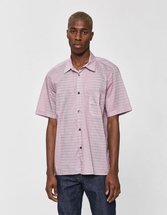 Tourist Button Up Shirt in Agassi Stripe Pink