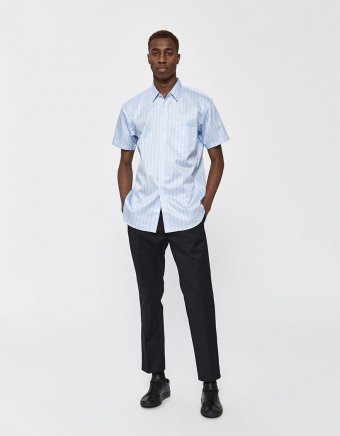 Short Sleeve Button Up Shirt in Stripe 1