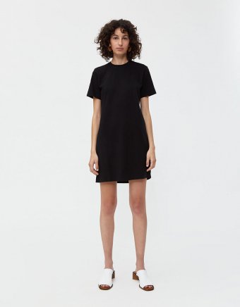 T-Shirt Dress in Stone Black