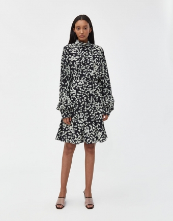 Cleo Blouse in Black Ditsy Floral