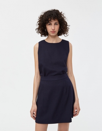 Shein Top in Navy Linen