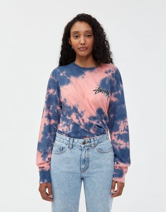 Long Sleeve Tie Dye Logo Tee